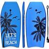 GYMAX Bodyboard da Surf 41'', 105 x 51 x 6 cm, con Guinzaglio da Polso, per Ragazzi e Adulti (blu)
