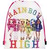Franco Cosimo Panini RAINBOW HIGH - Sacca Coulisse Ufficiale Rainbow High, Compatta e Versatile, Ideale per Palestra, Scuola, Viaggi, Portamerenda, Idea Regalo Bambine e Ragazze, 34x42 cm, Rosa