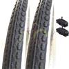 ECOVELO 2 COPERTONI 24 X 1.75 (47-507) + 2 CAMERE D'ARIA SCHRADER AMERICA BIANCO-NERO BICI BICICLETTA UOMO Deestone