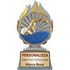 D&Vlab Trofeo Nuoto 14 cm Argento con Targhetta Personalizzabile - Coppa Nuotatore Economica per Gare, Piscine ed Eventi Sportivi
