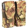 OPENLAND TACTICAL N.ER.G Openland Doppia Tasca Porta Caricatore M4/AK MOLLE - Nylon 1000D, Chiusura hook-and-loop, Compatibile con Sistema Tattico - 4 Caricatori Totali, 16x19 cm. (Vegetato Italiano)