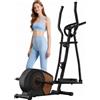 Aeriflo Ellittica da Casa Silenziosa, Aeriflo S100 Ellittica Magnetica con 16 Livelli di Resistenza, Volano 6kg, Salvaspazio, Bluetooth con App, Schermo LCD e Ruote di Trasporto per Allenamento Cardio