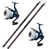 generico canna pesca fondo mare lago fiume trota carpa spigola orata kit mulinello + filo