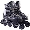 XIUWOUG Pattini in Linea Regolabili per Bambini/Adulti, Ruote 82 A in Gomma PU, Cuscinetti A Sfera ABEC7 Cromati,Unisex,L(39~42)