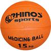 RHINOS sports, palla medica, palla da ginnastica, da 800 g, 1 kg, 1,5 kg, 2 kg, 3 kg, 4 kg, 5 kg, colori assortiti, orange, 1,5 kg