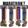 NITTEB Porta Medaglie Maratona - Medagliere da Parete Nero per Running, Corsa e Gare Podistiche - Supporto da Muro per Runner e Atleti