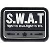 LA PATCHERIA Patch S.W.A.T. Fight For Love/Fight For Life 6x4cm - Patch 100% Gomma con Velcro® originale Velcro® Brand Hook Cucito sul Retro - alta definizione - per Decorare Giacche, Zaini, Uniformi