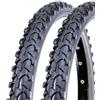 ECOVELO 2 Copertoni 26 x 1.90 (47-559) Per Mountain Bike 26'' | Pneumatici Neri Per Bicicletta MTB Ragazzo