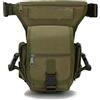 WAZUBC Marsupio da Viaggio per Moto, Multifunzionale Borsa da Coscia Militare Impermeabile per Moto, Ciclismo, Equitazione, Campeggio All'aperto (Verde)