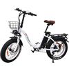 Woozis Fat Bike Elettrica 250W, Bici Elettrica Pieghevole 20×4.0 Fat Tire, Bicicletta Elettrica Uomo, Compatibile con Batterie Samsung e Pneumatici CST, Freni a Disco Idraulici, Coppia di 100 Nm