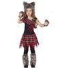 FIESTAS GUIRCA | Costume Lupo Scozzese Bambina - Cappuccio, Copriscarpe, Guanti e Vestito - Costumi da Lupo e Animali per Halloween e Feste in Maschera - Ideale per Bambine e Ragazze - Nero e Rosso