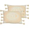 furn. Ashram Eye Poliestere Cuscini Imbottiti (Twin Pack), Poliestere, Blush