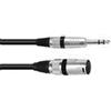Omnitronic 3022075E XLR Adattatore Cavo [1x XLR Plug 3 Poly - 1x Jack Plug 6,3 m