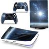 PDURMBUAB Nessuna Schiuma Nessuna Bolla Pelle Decalcomanie Anime Console Per PS5 Disk Edition 2 Controller Pellicola Vinile Avvolge, Durevole, Resistente Graffi 14360