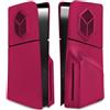 AARONMEI Custodia per PS5 Slim, pannello con fori per la dissipazione del calore, cover protettiva antigraffio e antipolvere, pannelli laterali di ricambio in ABS (fucsia-unità ottica)