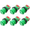 EG STARTS 6x American Style Standard Pulsanti arcade commutabili Happ Type 30mm Push Button 187 (4,8 mm) terminali Jamma Mame Kit Parts Verde
