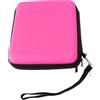 Topiky Case di Trasporto Protettivo EVA Hard EVA per 2DS, con 8 Titolari di Carte da Gioco e Tasca a Rete Interna, Cinghia Elastica e Cinghia Portatile, per gli Accessori per Console (PINK)