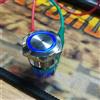 Xiuganpo Interruttore a Pulsante Autobloccante in Metallo a 4 Pin con Luce Ad Anello IP65 per la Modifica Dell'auto della Nave, Interruttore in Metallo 2 Pezzi (3-6VDC)