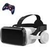 BHJAYIGS Occhiali VR, Visore Realtà Virtuale 3D, VR Visore Cuffie, Glasses 3D con Lenti HD Anti Luce Blu, Compatibili con Smartphone iPhone Android da 4,7-7,2 Pollici, Regalo di Natale, Regalo(E)
