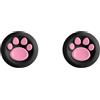 THLMT 2 pezzi di coperture in silicone per thumbstick compatibili con Rog Xbox Ally/con Ally X, coperture per thumbstick e rocker per controller di console di gioco e joystick (Nero e rosa)