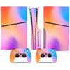 YLMKMVLCZC Pelle Decalcomania Per PS5 Slim Skin Disc Edition Console E Controller Vinyl Cover Skins Wraps Resistente Ai Graffi Compatibile No Shrinkage Forte Adesione 54056 Avvolgimento Della Pelle
