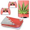 PDURMBUAB Nessuna Schiuma Nessuna Bolla Pelle Decalcomanie Anime Console Per PS5 Disk Edition 2 Controller Pellicola Vinile Avvolge, Durevole, Resistente Graffi 90776