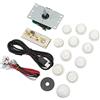 Focket Joystick Fai-da-Te Staccabile Proiettile in Metallo ABS Resistenza alle Alte Temperature Kit Joystick per Gioco per PC (White)