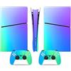 LNMLRBXEXZ Compatibile Con Adesivi Skin Per PS5 Slim Skin Disc Edition & Per Digital Console Controller Vinyl Cover Skins Wraps Scratch Resistant Compatible 43450 Avvolgimento(Disc Version)