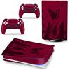 PDURMBUAB Nessuna Schiuma Nessuna Bolla Pelle Decalcomanie Anime Console Per PS5 Disk Edition 2 Controller Pellicola Vinile Avvolge, Durevole, Resistente Graffi 14547