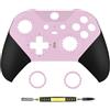 AARONMEI Kit di riparazione per guscio sostitutivo compatibile con Xbox One Elite Series 2 Elite 2 Core 1797W, inclusi anelli decorativi per joystick (rosa)
