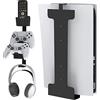 Generic Supporto a parete per PS5, kit di supporto a parete in acciaio per PS5 Supporto per disco/digitale (Senza staffa)