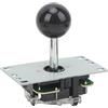 CHICIRIS Arcade Joystick Kit Fai da Te Joystick USB Cavo Staccabile Sfera in Metallo ABS Antipolvere Gamepad per PC (Nero)