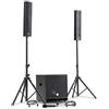 BM SONIC Pacchetto audio DJ completo BM Bmsonic BMS-15-SLIM-BT, 1200 W Altoparlanti satellitari, SUB 38 cm USB/Bluetooth, Supporti Cavi, Micro