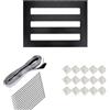 Tiiyee Custodia per pedaliera per chitarra elettrica, alimentatore per pedaliera piccola in lega di alluminio ultra sottile, leggero, ottimo accessorio con pedale per effetto a morsetto(M)