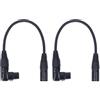 Annadue Adattatore Cavo Prolunga per Microfono XLR, Cavo Connettore Microfono XLR da 90 Gradi Femmina a XLR Maschio Dritto a 3 Pin, Adattatore XLR a 3 Pin Maschio a Femmina per Studio di