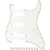 Banworks 3-Ply Pickguard per Chitarra Elettrica 11-Hole American ST SSS | Placca di protezione per chitarra per Fender Stratocaster Standard Moderno USA/Messico Strat ST JT/HB-01 Bianco Vintage