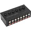 AMONIDA Mixer Passivo, Mixer Stereo Silenzioso a 6 Canali per Club per CD