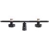 Pronomic SMB-245 Barra Microfonica Stereo, distanza morsetti 5-22 cm, inclinabile, scorrevole, per stativi 3/8 e 5/8, filettatura riduttrice, metallo, colore nero.