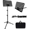 HOLANHING Leggio alto per spartiti da 145 cm, ad alta stabilità, regolabile, portatile, con borsa per il trasporto, per chitarra, violino, ukulele (83-147 cm)