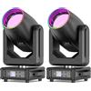 Yespick 2PCS Teste Mobili LED 300W Luci da Palco 18 Gobos 15 Colori RGBW Testa Mobile Beam 16/22CH Luci Discoteca per Palchi, Club, Concerti, Eventi nuziali Illuminazione