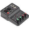 Zunate Mixer Audio a 2 Canali, Mini Mixer Audio Portatile USB 48V Console per Scheda Audio Scheda Audio USB Console di Missaggio Audio Compatta per la Registrazione di Musica Karaoke Domestico
