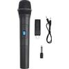 Vikye Microfono Wireless, Microfono Wireless VHF Universale in Plastica ABS Nera, Microfono di Ricezione USB Portatile Professionale per Canto, Parlato