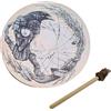 Msiud Tamburo Sciamanico, Da Stadio Con Manico Di Sciamanico Fatto A Mano Racchetta Per Rituali Sciamanici E Meditazione Alchimia Sciamanica Pelle Pecora Strumento (25cm Crow)