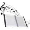 equlup Cartella per Spartiti, Formato A4 Pp Capacità 60 Pagine Scrivibile Spartiti per Pianoforte Raccoglitore per Carta Raccoglitore per Spartiti per Leggio Banda Musicale