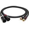 enoaudio Mogami 2534 Quad Cavo Coppia (L,R) professionale | Neutrik Gold RCA - XLR maschio | HiFi - 7,0 m