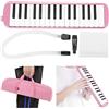 OKJHFD 32 Tasti di Pianoforte Melodica Strumento Educativo Musicale, Tastiera di Pianoforte Armonica Strumento Musicale a Fiato con Borsa da Trasporto Portatile Per Principianti(Rosa)