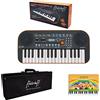 ffalstaff MILES Tastiera Elettronica 32 Tasti con Borsa ffalstaff Semirigida 65x23x7 con Imbottitura 10 mm, Alimentatore e E-book Suona la Tastiera