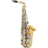 KOCAN sassofono contralto,KOCAN Sassofono contralto Sax Ottone lucido Mi bemolle inciso Mi bemolle Bianco naturale Pulsante a conchiglia Strumento a fiato con custodia Guanti muti Panno per la pulizia Spazz