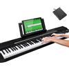 Bakaji Tastiera Musicale Pianola Elettronica 88 Tasti Semi Pesati Pianoforte Multifunzione con 140 Ritmi 6 Strumenti Musicali Funzione Split Twinova Ingresso AUX USB + Leggio e Pedale