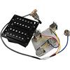 TSTS Pickup per chitarra elettrica Humbucker Pickups Neck and Bridge Pickup 4C Cablaggio Push- tiro a taglio singolo Set per la chitarra For Gibson Pickups Set per Chitarra Elettrica(Black Frame)